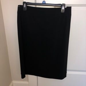 Emporio Armani Skirt Zip Knee Length Pencil Black Virgin Wool Size US 6/8.